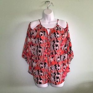 Worthington blouse open shoulder size L